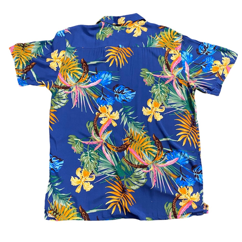 Alex Vando Premium Size L Mens Hawaiian Beach Shirt Floral Summer Resort New - Picture 14 of 14